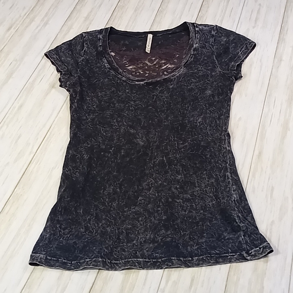 American age Acid Wash Lace Wing Back Tshirt Size M - Picture 6 of 14